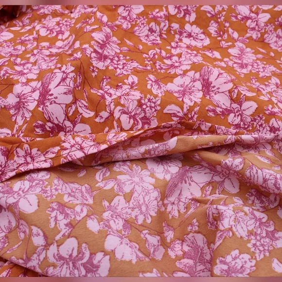 NWT Forever 21 Floral Cutout Maxi Dress – Burgundy/White, Size L - Picture 7 of 9